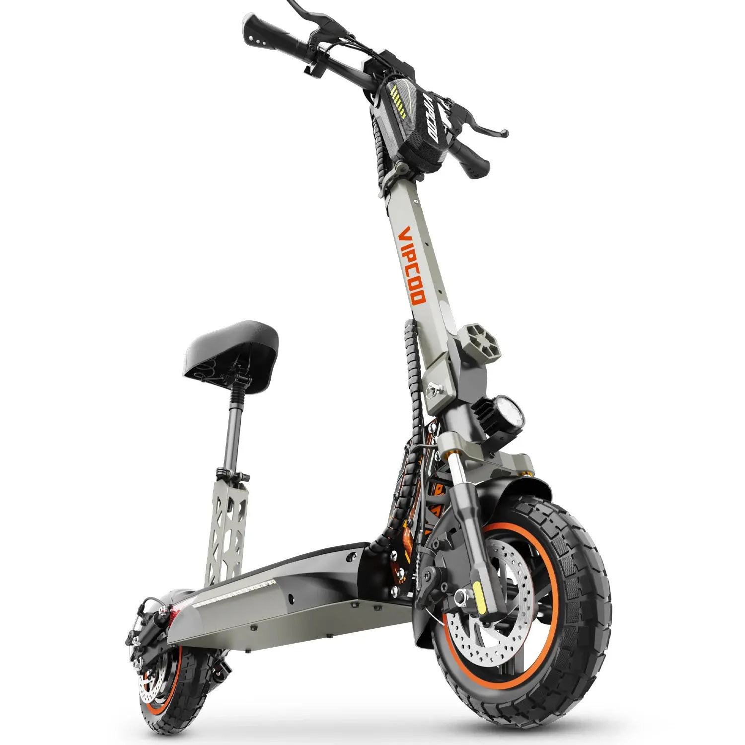 VIPCOO VC-VS1 Foldable Electric Scooter for Adults, 700W Motor, 48V 13Ah Battery, 30KM/H Max Speed, 30KM Range, 10" Off-Road Tires, Dual Disc Brakes, Aluminum Alloy Frame