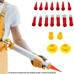 Stainless Steel Adhesive Gun Nozzle Detachable Base Structure, Replaceable Multi-Purpose Glass Glue Mouth, Durable & Easy to Clean