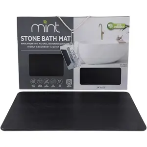 24'' x 15'' Diatomaceous Quick-Drying Stone Bath Mat