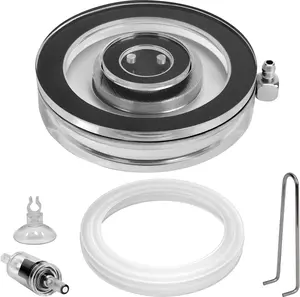 hygger aquarium bubble tube Air Stones for Aquariums, Transparent Acrylic Fish Tank Bubbler Kit with Air Tube, Ultra Silent Bubble Stone Super-High Dissolved Oxygen Diffuser for Aquarium Fish Tank and Hydroponic