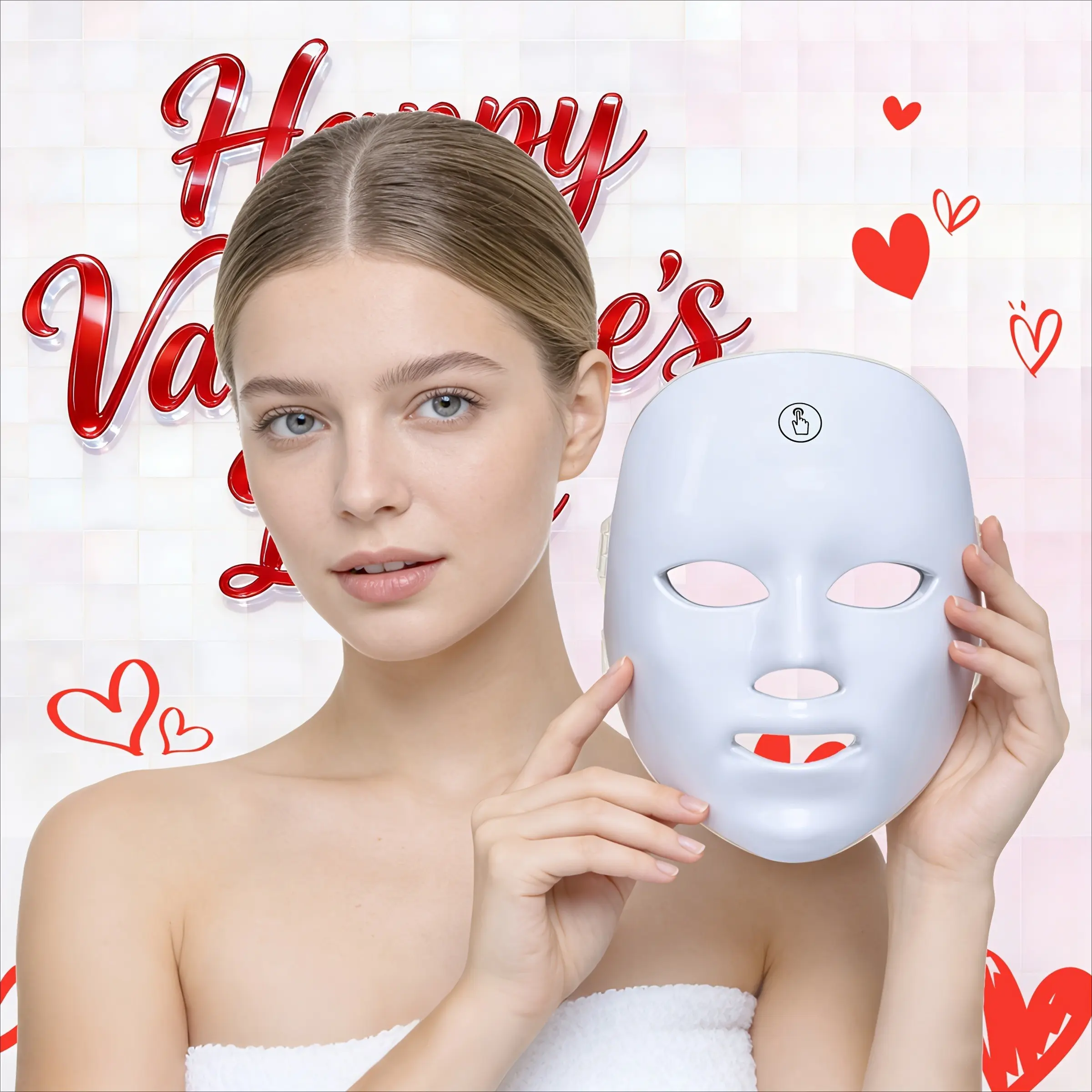 7 Color LED Light Therapy Mask Led Face Mask Rechargeable USB Powered 400mah Lithium Battery Skincare Beauty Facial Lighting