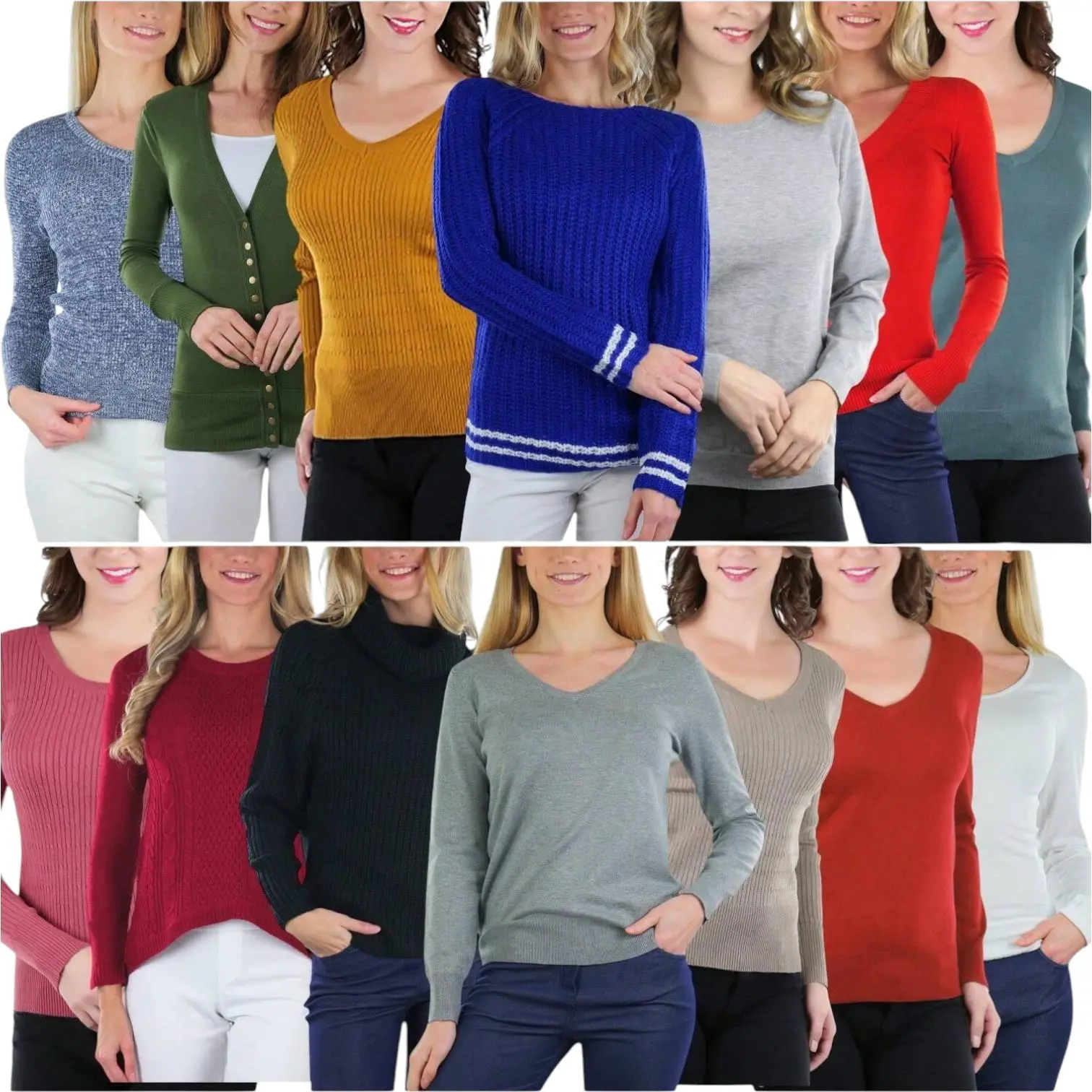 ToBeInStyle Women's Single Or Multi-Item Pack Of Randomly Selected Warm Knit Sweaters Casual Womenswear