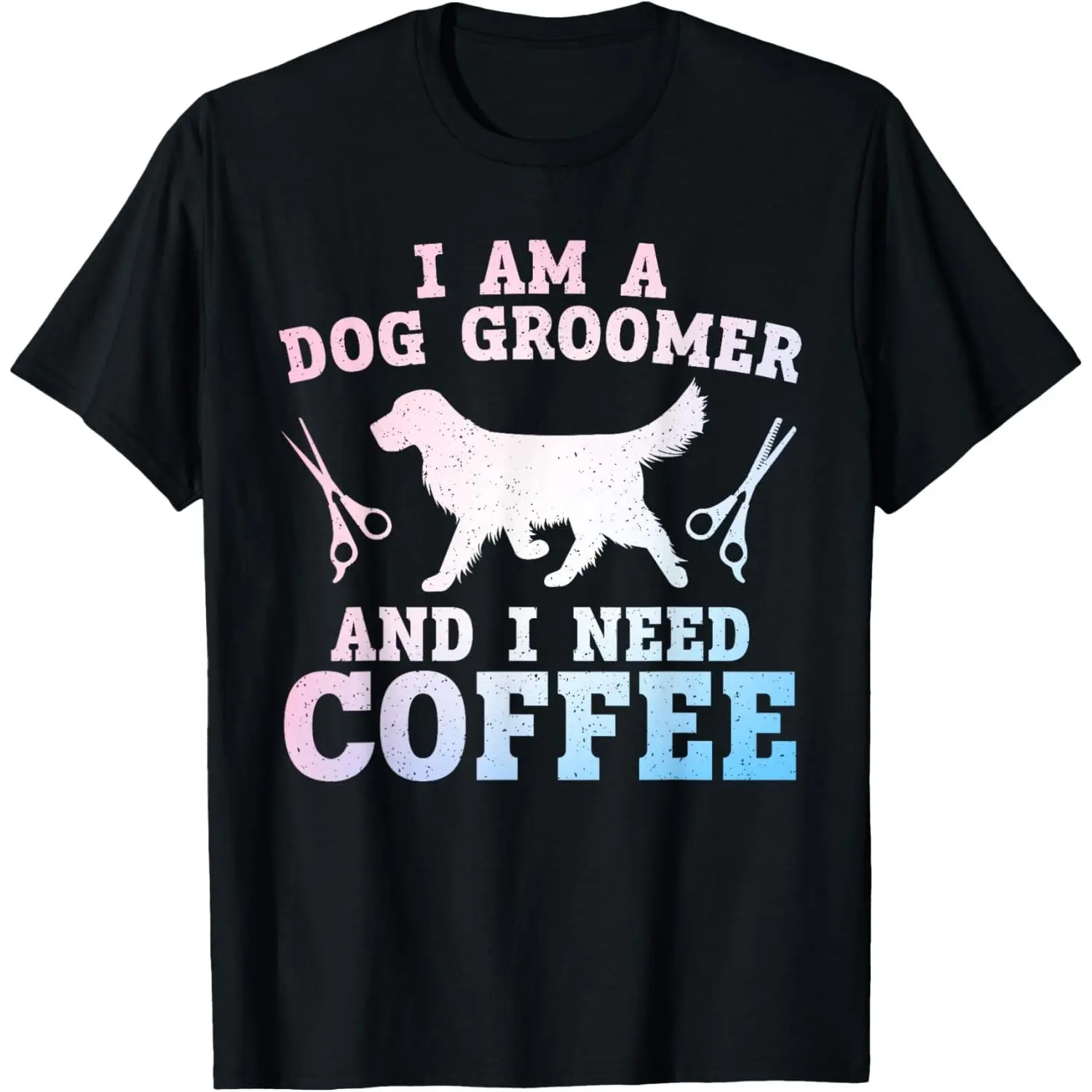 100% Cotton Funny Dog Groomer Art for Men Women Dog Grooming Pet Groomer T-Shirt