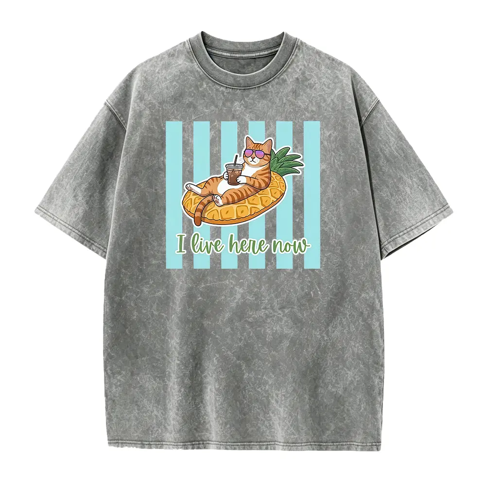 Orange Cat Summer t-shirt, Orange Cat Gifts, Orange Tabby Cat Mom t-shirt, Ginger Cat Pool Tee, Gift for Tabby Cat Lovers, Beach Lover shirt