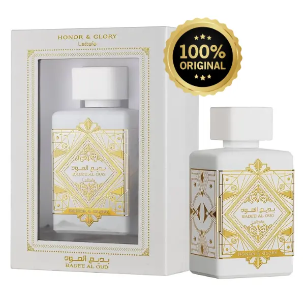 Lattafa Badee Al Oud Honor & Glory Unisex Perfume, Long-Lasting Aromatic Spicy & Gourmand Fragrance Blend with Oud, Pineapple & Vanilla, 3.4 oz, Aromatic Spicy Perfume, Captivating Fragrance, Perfumes