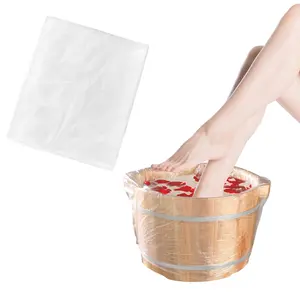 80Pcs Disposable Foot Tub Liner Portable Bath Basin Bags Clear Plastic Single Use Foot Spa Liners Thin Large Foot Bath Liners Disposable Pedicure Liners for Foot Soak Bath Pedicure Spa Hotel Home Use Mozeat Lens