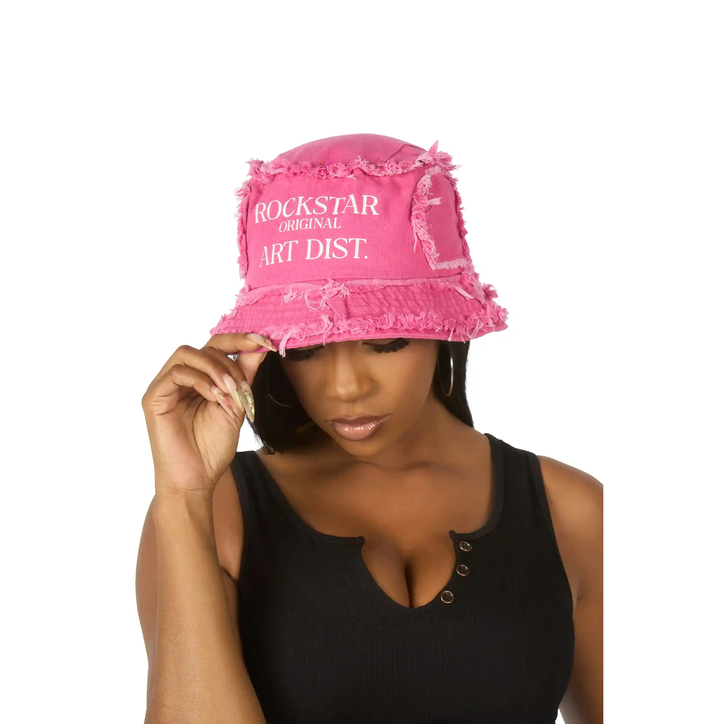 Teamber Pink Patchwork Bucket Hat
