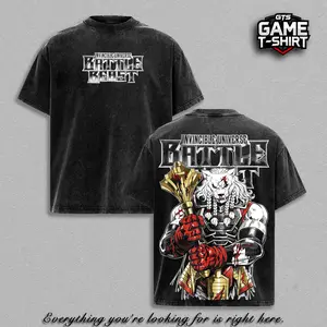 Battle Beast Invincible Universe Graphic Tee Vintage Washed Oversized Heavyweight T Shirt | Viltrumite Warrior Comic Streetwear Shirt | Large Back Print Graphic Tee | Heavy Cotton Unisex | Gym Pump Cover Gamer Outfit | Gift For Invincible Fans