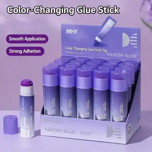 Color-Changing Pvp Glue Stick, High Adhesive Craft Glue, Permanent Adhesion, Ideal for Stationery, Back-To-School, Handmade Sticking, DIY Projects