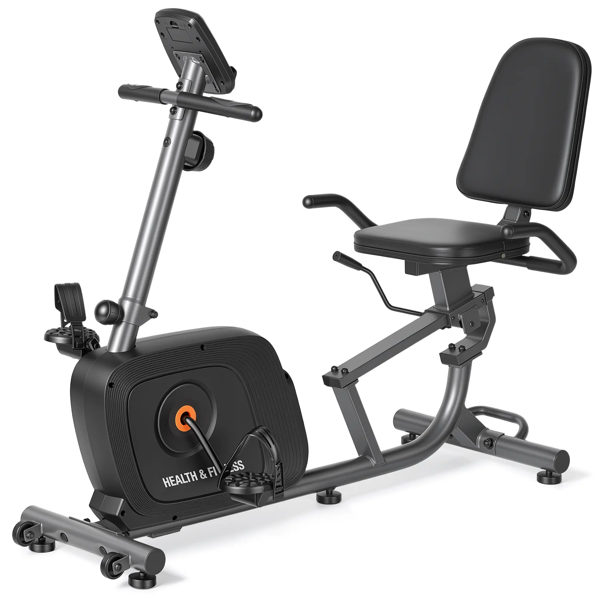 Recumbent Exercise Bike Stationary Bike 300LBS Weight Capacity Indoor Exercise Bike for Seniors with 16 Levels Magnetic Resistance with LCD Monitor Heart Rate Handle for Home