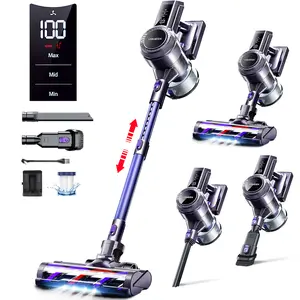 Voweek VC10/VC11/VC15 Cordless Vacuum, 25-35KPa Suction, LED Display, Up to 45 Min Runtime, for Hardwood, Carpet, Pet Hair