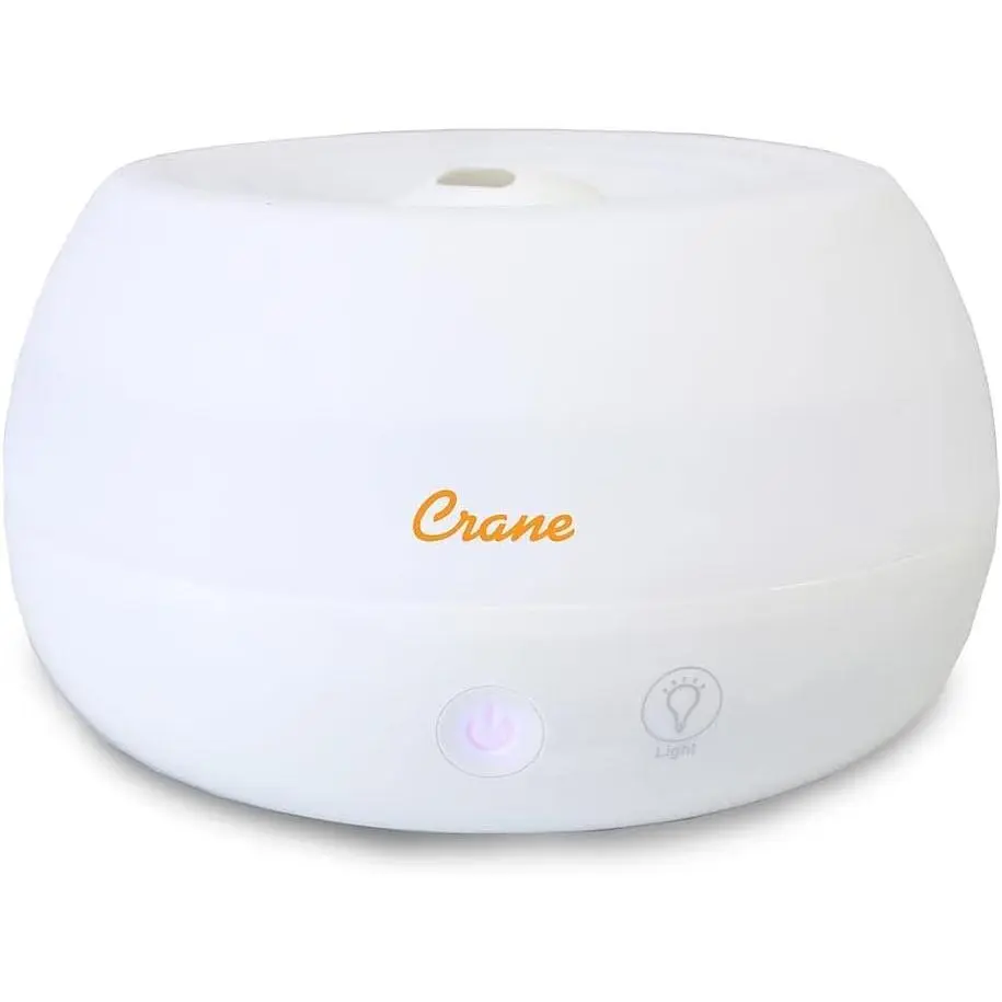 Small Ultrasonic Diffuser and Air Humidifiers for Bedroom and Office, .2 Gallon Cool Mist Humidifier for Personal Use, No Humidifier Filters Needed, White