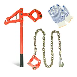 Fence Stretcher Tool with Gloves, Carbon Steel Fence Tensioner, Tighten Belt Chain Capacity 2200 Lbs Wire Stretcher Adjustable Roof Pergola Heavy Duty Pergola