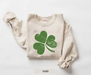 Retro Shamrock Sweatshirt, Womens Shenanigans Sweatshirt, Cute St Patricks Day Sweatshirt, Lucky Sweatshirt, Irish Sweatshirt, Four Leaf Clover - LORA ATCHER
