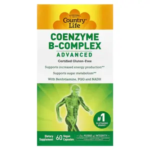 Country Life Coenzyme B-Complex, Advanced, 60 Vegan Capsules