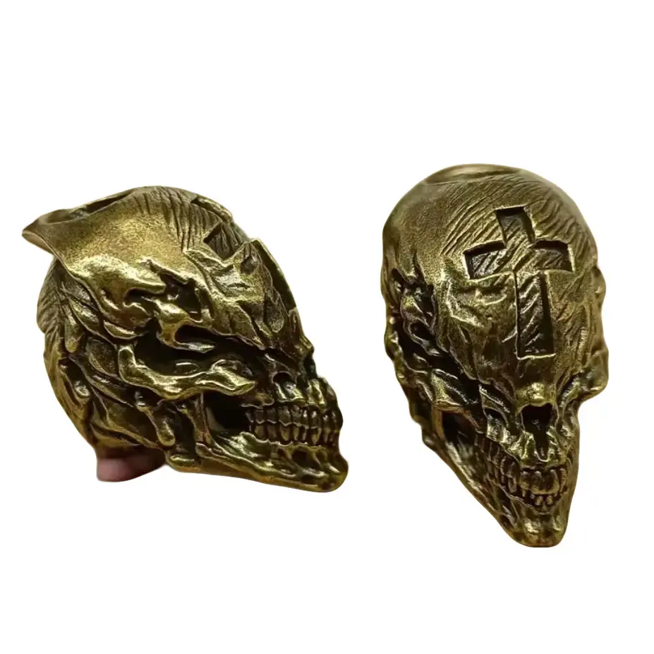 1 PCS SKULL DIY Paracord Brass Bead