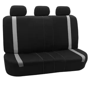 Cosmo Design Gray Rear Automotive Seat Covers - Removable Headrests, Washable, Multiple Color Options, Automotive Accessories for Car (Auto Parts Accessory)