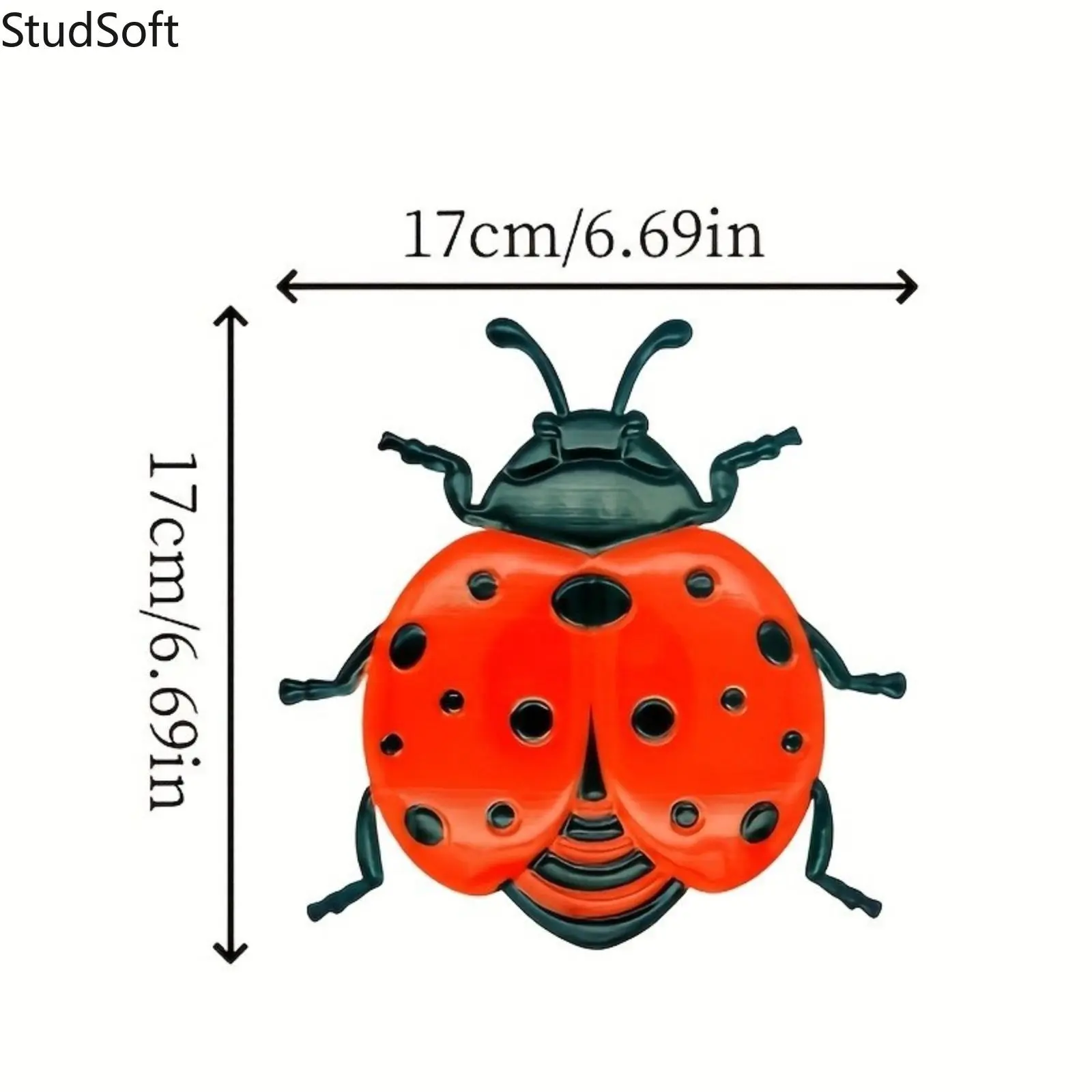 Rustic Iron Ladybug Wall Decor, 3-Piece 3-Bug Wall Trio, Hanging Garden Sculptures for Outdoor Patio and Home, Garden Sculptures And Decor, Insect, 3 Pieces Ladybug,back to school,back to school haul