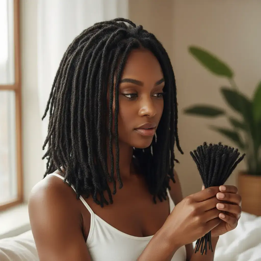 RealHuman Hair Microlocks Dreadlocks Extensions Handmade Various Widths 0.2cm to 1.2cm Lengths Custom Fit Natural Undyed for Dyeing Faux Locs