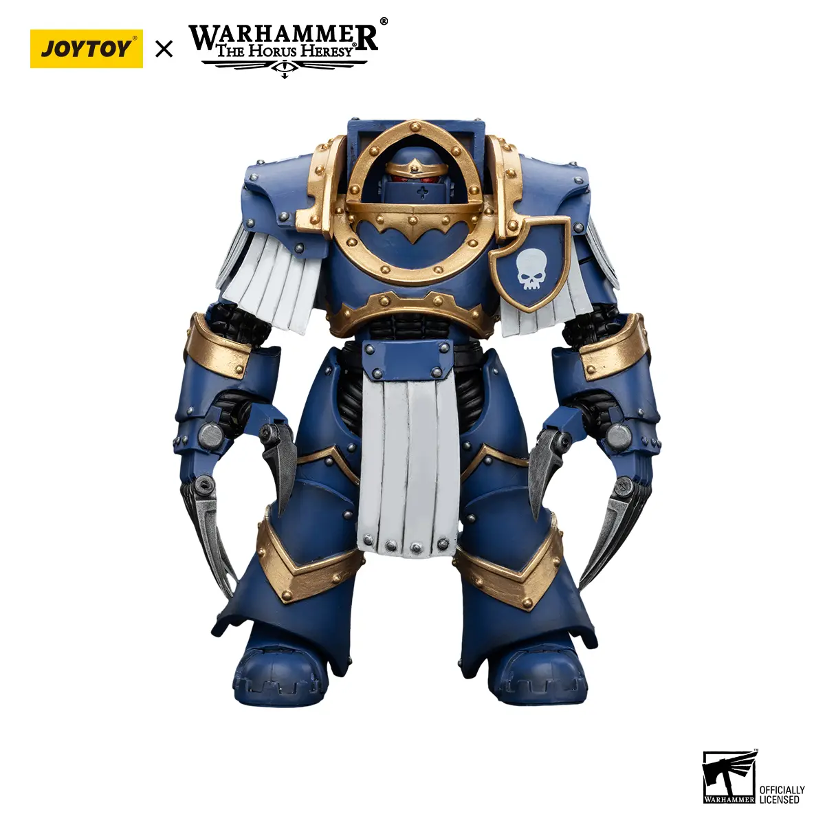 Joytoy 1/18 Highly Detailed Ultramarines Cataphractii Terminator Squad Member Action Figure - Lightning Claws, Glass Cabinet Compatible, Cleaning-Friendly Decorative Minifigure, JT7394