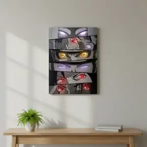 Frameless Canvas Painting Print Poster, Unframed Classic Japanese Anime Eyes Art Print, Perfect Gift for Anime Fans, Ideal Wall Decoration for Bedroom, Living Room, Kitchen, Dorm Hallway