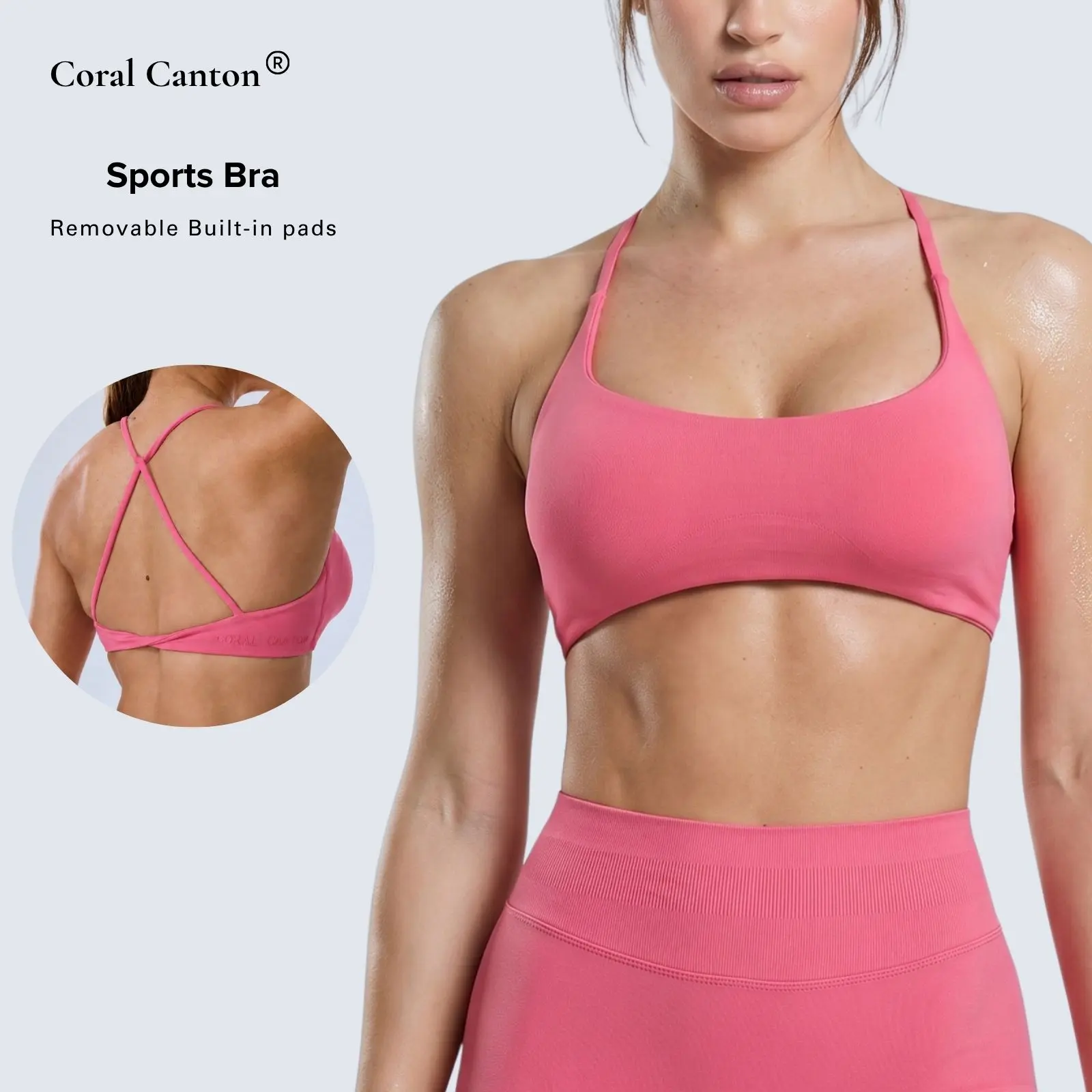 Coral Canton Sports Bra BackToSchool