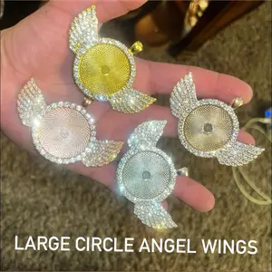 Custom Large Angel Wings Photo Necklaces