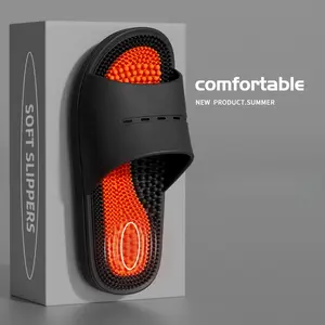 2025 Summer Men's Memory Foam Slippers - Foot Massage Acupressure Points Non-Slip Odor Resistant Couple Bathroom Shower Slides Sports Slippers Beach Slippers Footwear Flipflop