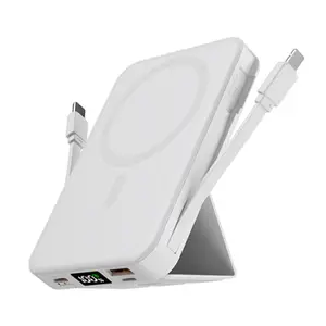 Magsafe Magnetic Portable Charger 10000mAh, 22.5W PD Quick Charging Power Bank with LED Display, Smart Smartphone Accessory for iPhone Series Travel Use