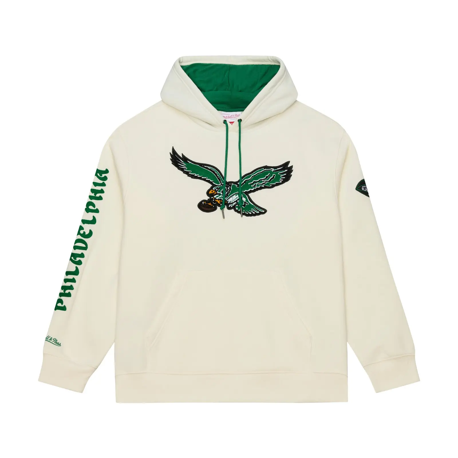 Philadelphia Eagles Classic Fleece Hoodie - Vintage NFL Fleece Hoodie, Retro Streetwear, Mitchell & Ness