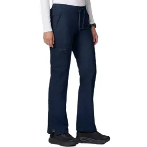 HEEDFIT Women’s 31 Inches Drawstring Flare Scrub Pants, Stretch Nursing Bottoms with Cargo Pockets
