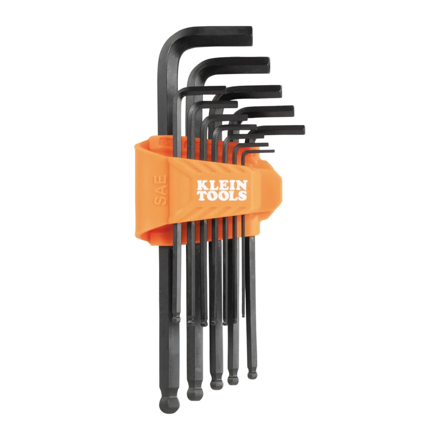 Klein Tools BLS12 L-Style Ball-End Hex Key Wrench Set, SAE, 12 Pc.