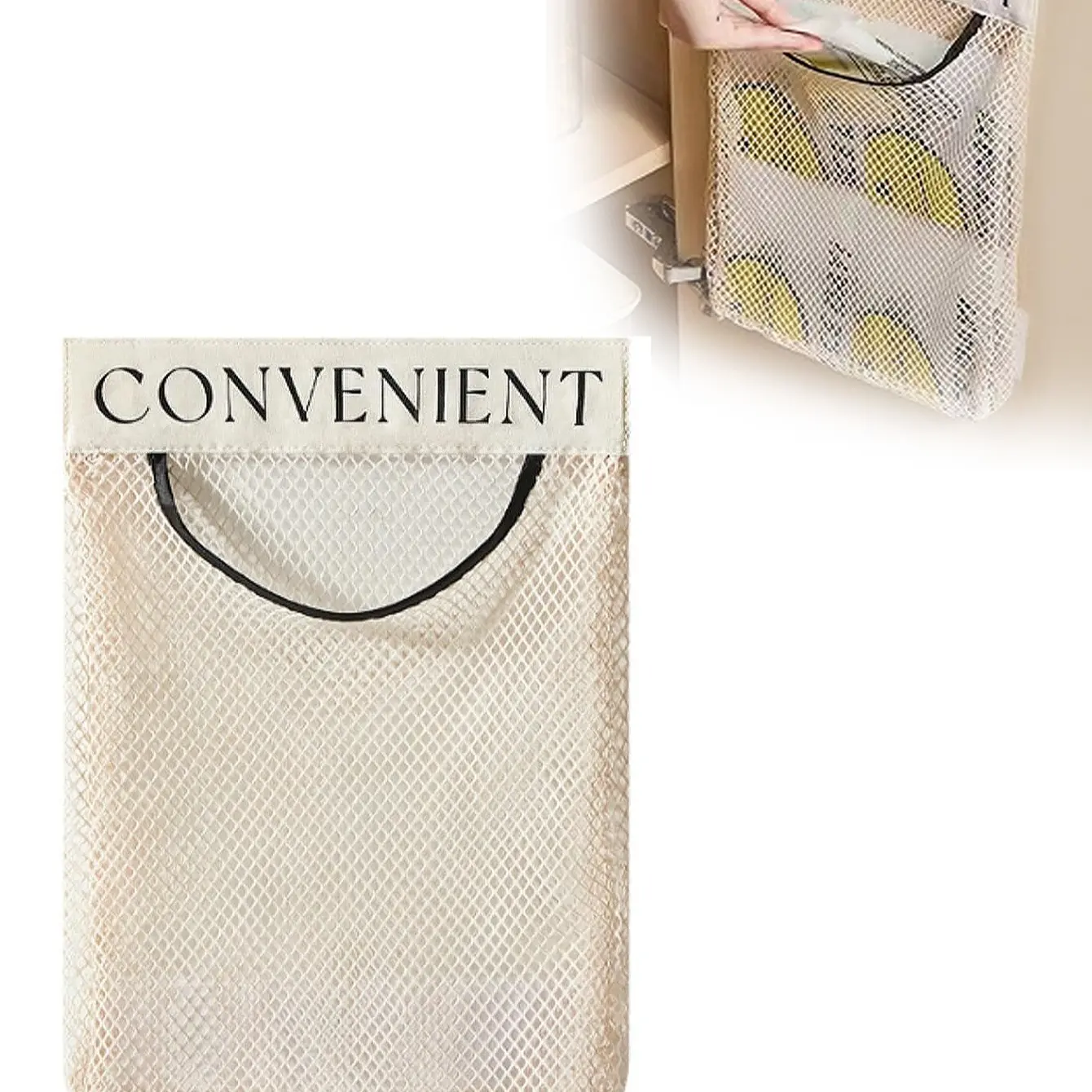 Mesh Kitchen Garbage Bag Storage Bag, 1 Count Convenient Garbage Bag Storage Bag, Kitchen Storage Organizer for Garbage Bag, Food Bag, Snack Bag