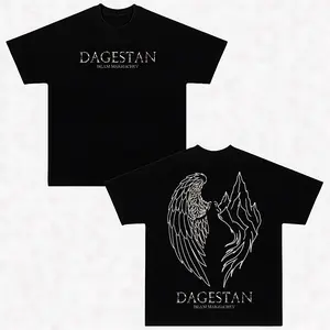 Islam Makhachev Dagestan Wings Graphic Tee UFC T-Shirt Ultimate Fighting Championship MMA Short Sleeve Crew Neck Soft Cotton American Made Fightwear for UFC & Sports Fans - Menswear