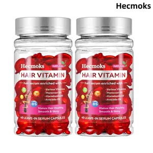 【Ship for Free】HECMOKS Professional Hair Treatment Serum Capsules - Infused with Vitamins A, C, E & Pro B5 for Improved Hair Health - 40 Capsules No Rinse Gift Haircare