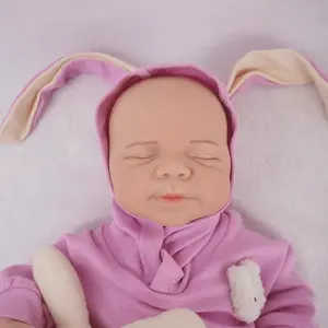 FunCuddle NO.18 Doll, 18.9-inch Baby Girl Doll，rebirth doll sleeping，full silicone reborn baby dolls，dolls & accessories，dolls for girls 3-12，birthday doll