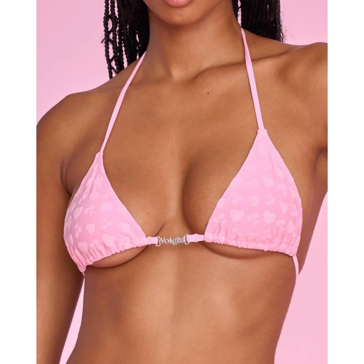 Cherrybomb V-kini Top in Pink