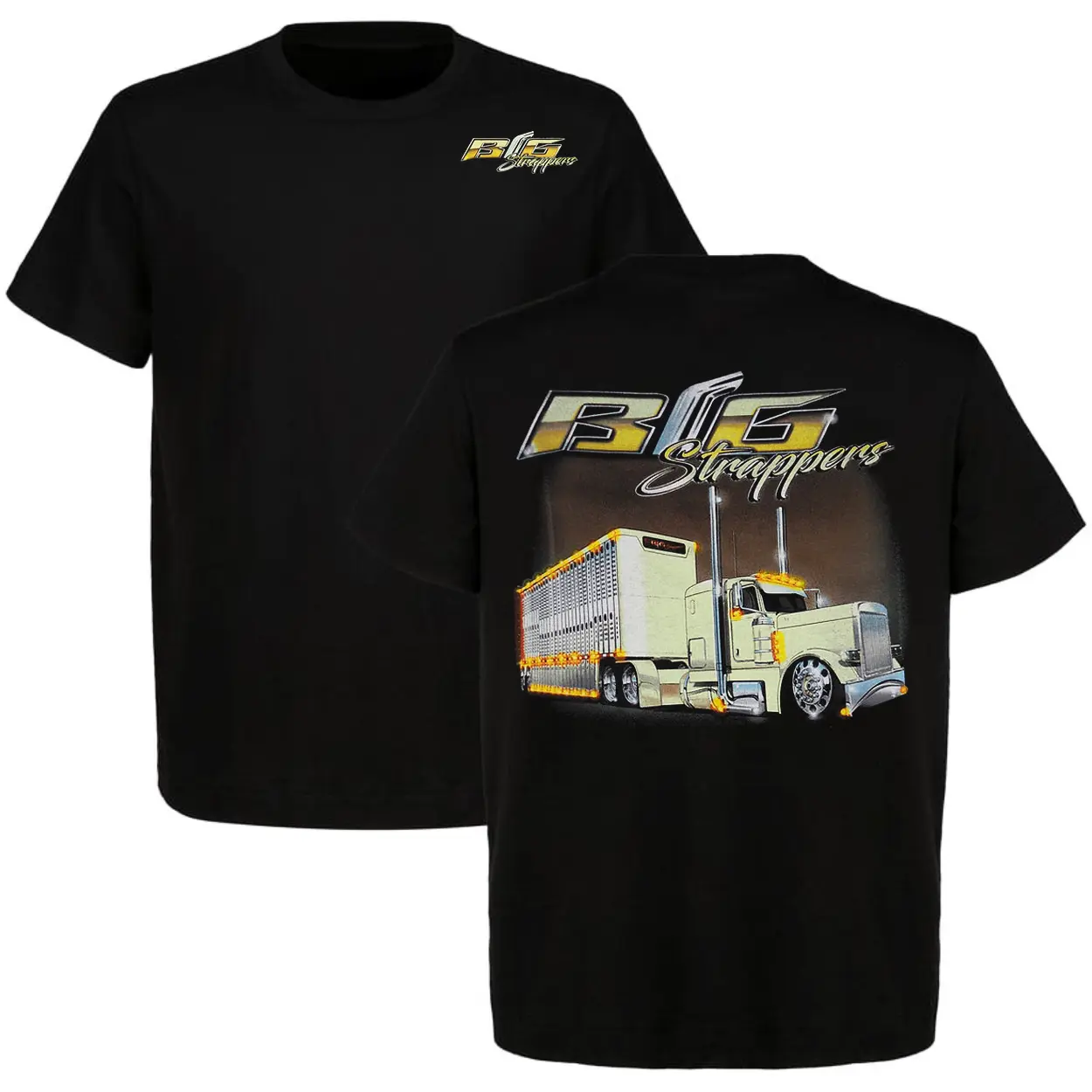 Peterbilt Livestock Hauler Semi Truck T-Shirt Peterbilt Style American Trucker Cotton Short Sleeve For Him For Her