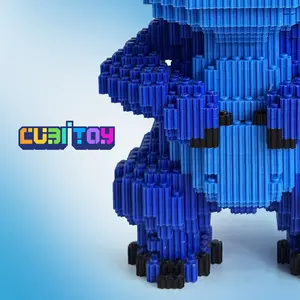 CubiToy Animation Series Blue Alien (2,590 PCS) Micro 3D Building Block Model