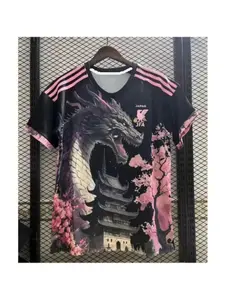 Special Edition Team Shirt 3D Dragon Head Cherry Blossom Printed Football Shirt Fan Edition T-shirt Stylish Jersey