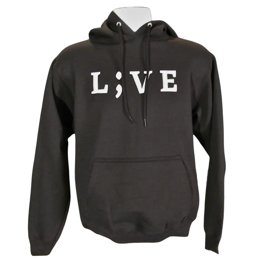 Black L;VE Unisex Fleece Pullover Hoodie