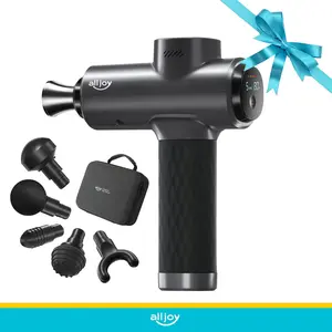 ALLJOY Adjustable 14mm Amplitude Massage Gun with Titanium Metal Head, Handheld Deep Tissue Massage Machine for Athletes, Electric Percussion Massager for Pain Relief