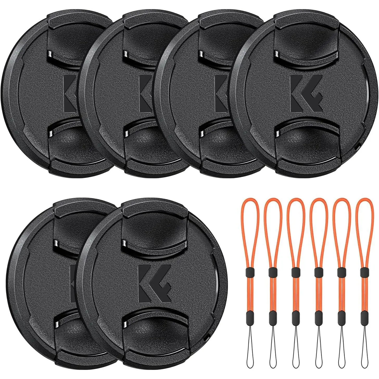 【DealsForYouDays】K&F Concept 52mm Front Lens Cap Cover Kit, 12-in-1 Non-Spring Center Pinch Lens Cover + Anti-Loss Keeper Compatible with Canon, Nikon, Sony, Fujifilm Camera Lenses with 52mm Thread