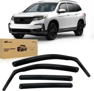 Nilight in Channel Rain Guards for Honda Pilot 2016-2022 Sport/EX-L/Special Edition/Trail Sport, Honda Passport 2019 2020 2021 2022 2023 Original Window Deflectors, Vent Window Visors-4PCS Car Cover Black Vehicle Automotive Replacement dealsforyoudays