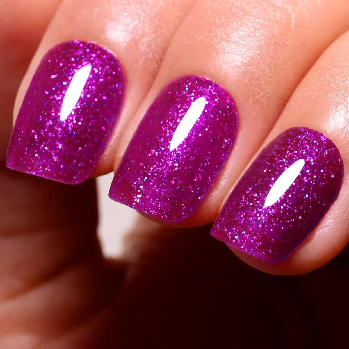 Dark Purple Iridescent Glitter Gel