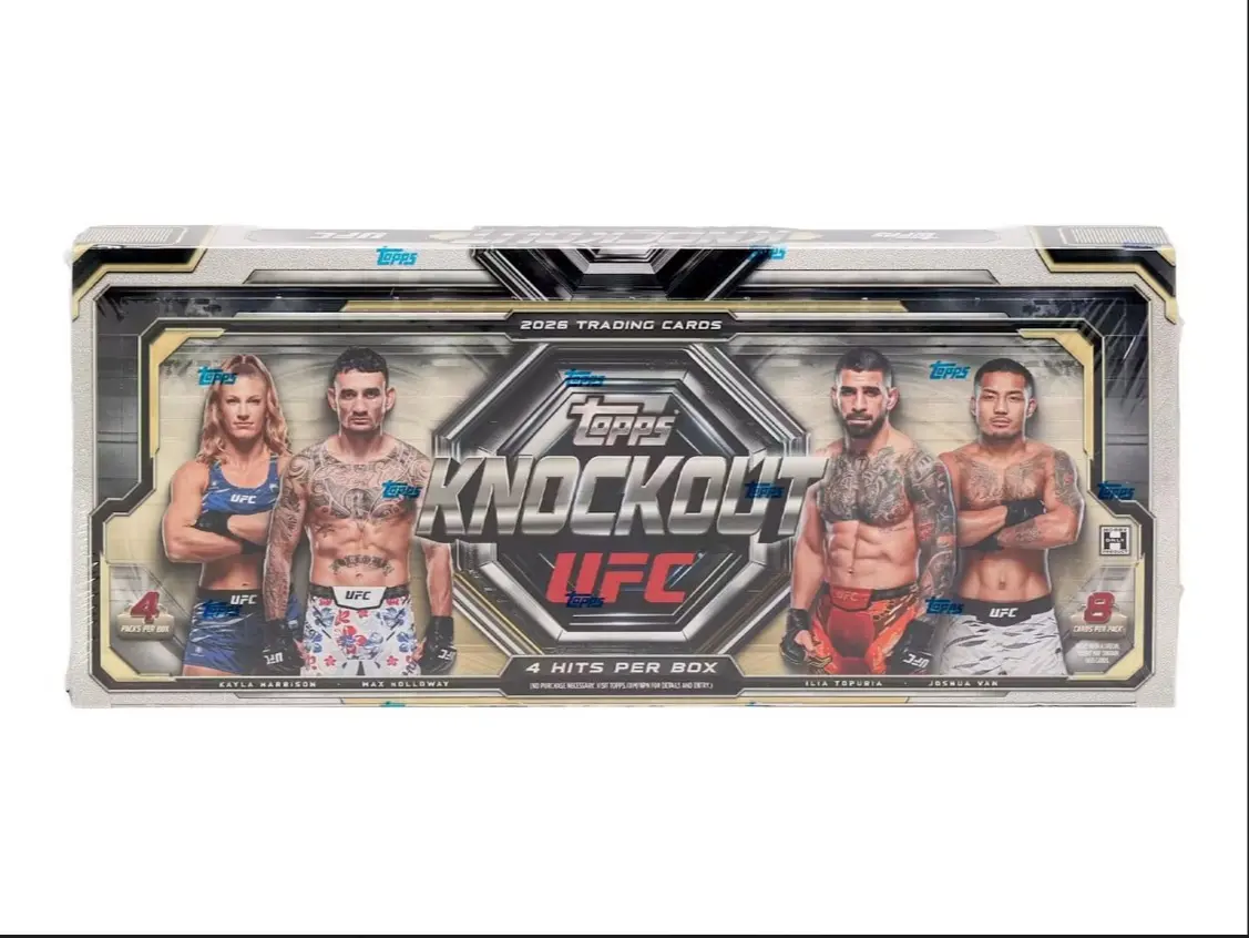 Topps 2026 UFC Knockout Hobby Trading Cards - Live Break Weightclass Box - 3 Autographs & 1 Relic Card - Collect Rare Base Cards & Autographs