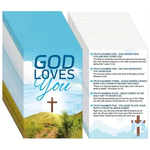 120 Inspirational Gospel Flyers - Pocket Christian Prayer Cards with Bible Verses, Bookmark Design - Perfect for Friendship Day and Daily Use, Gospel Flyers, Redemption Cards, Christian, Motivational Bible Verses, Bookmark