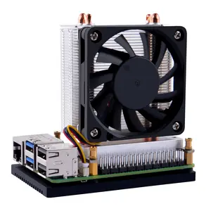 52Pi ICE Tower Plus for Raspberry Pi 5 8GB 4GB, Aluminum Heatsink with Dual Copper Pipe, Large Fan