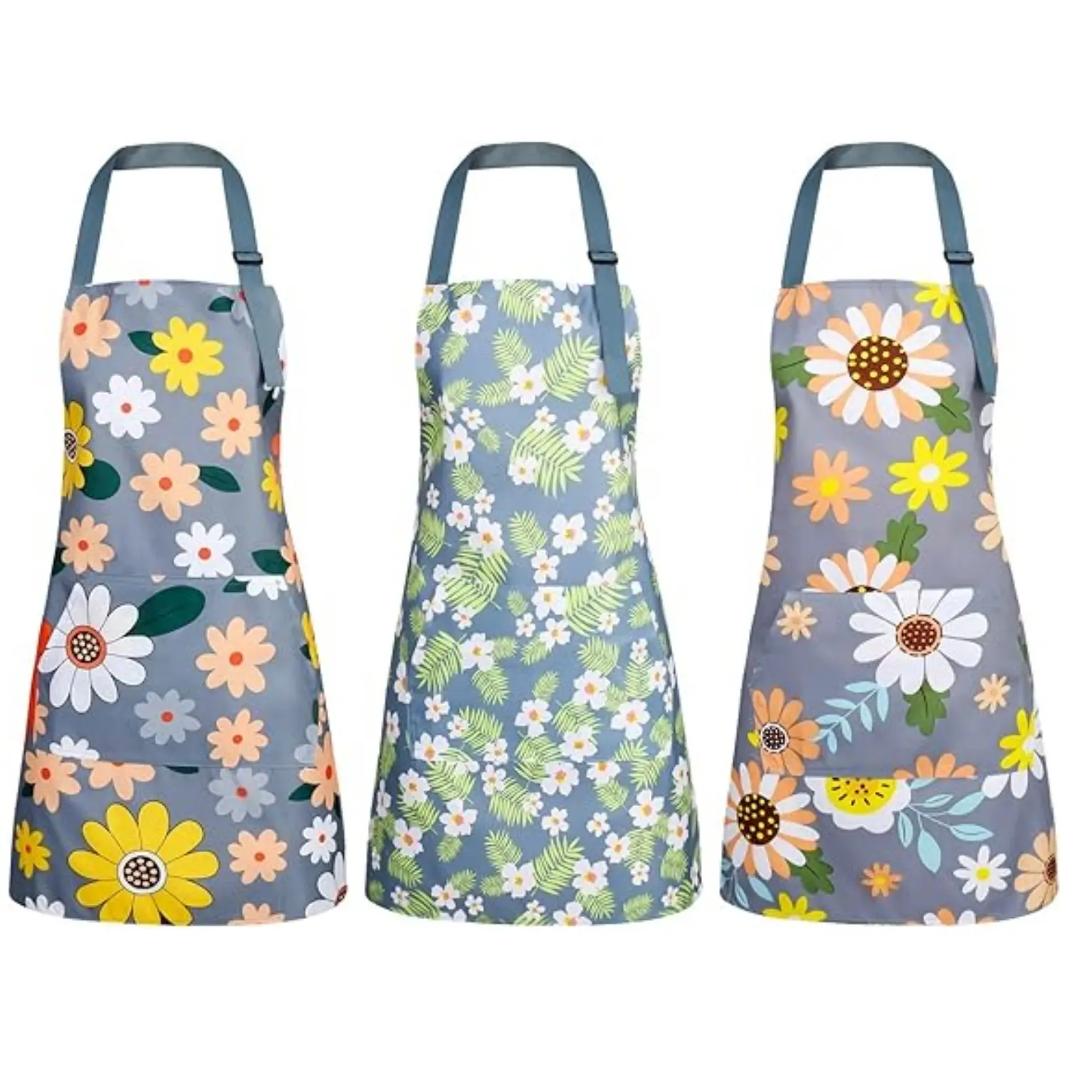 Adjustable Chef Apron with Pockets Waterproof Oil-Resistant Kitchen Cooking Bib for Cooking Home Bib Work Clothes Thick Fashionable