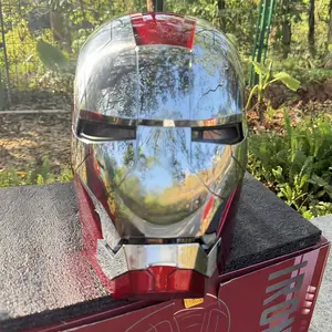 Iron Man MK5 Helmet: 1:1 Wearable Electric Mask, Jarvis Voice Control, Fully Automatic Sensor Opening & Closing, Gold-Plated Mirror Finish, Avengers Merchandise, High-End Home Decor Ornament, Tech-Savvy Gift for Men, Endgame Memorial Edition